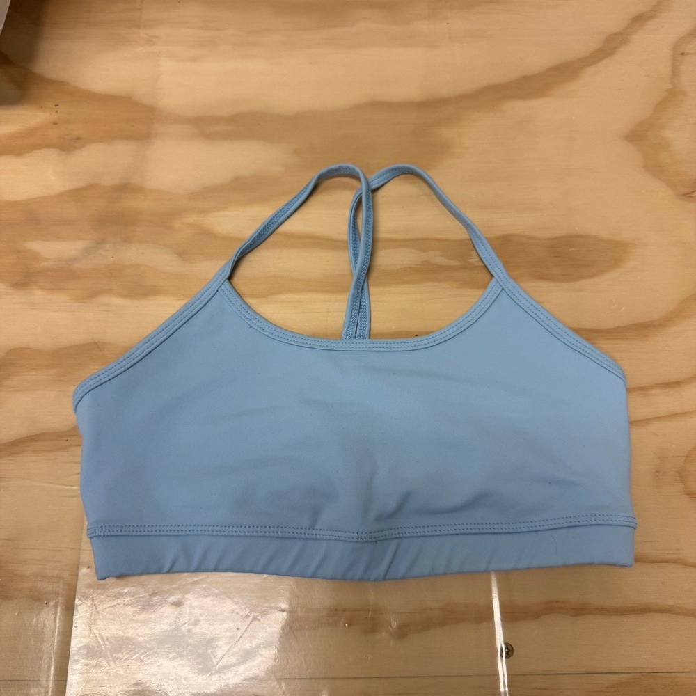 Electric & Rose Women's Light Blue Racerback Sports Bra Size Small Made in USA
